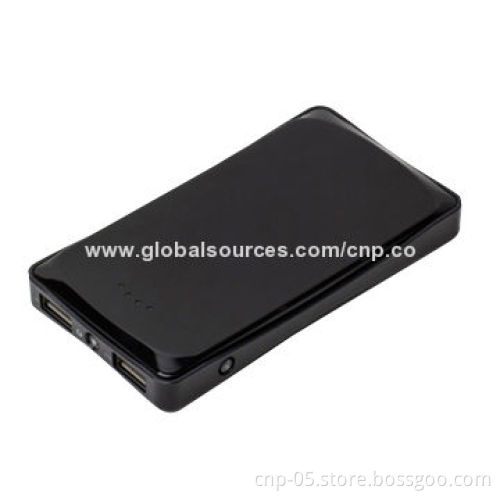 6,000mAh Capacity Power Bank, Smart Power Level Indicator, Li-Polymer Battery Cell, Dual USB